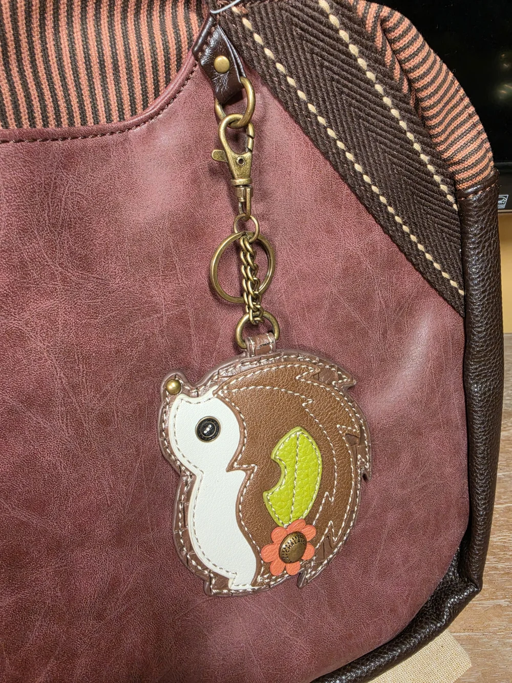 CHALA Vegan Hedgehog Bowling Zip Tote NWT!